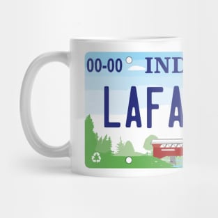 Lafayette Indiana License Plate Mug